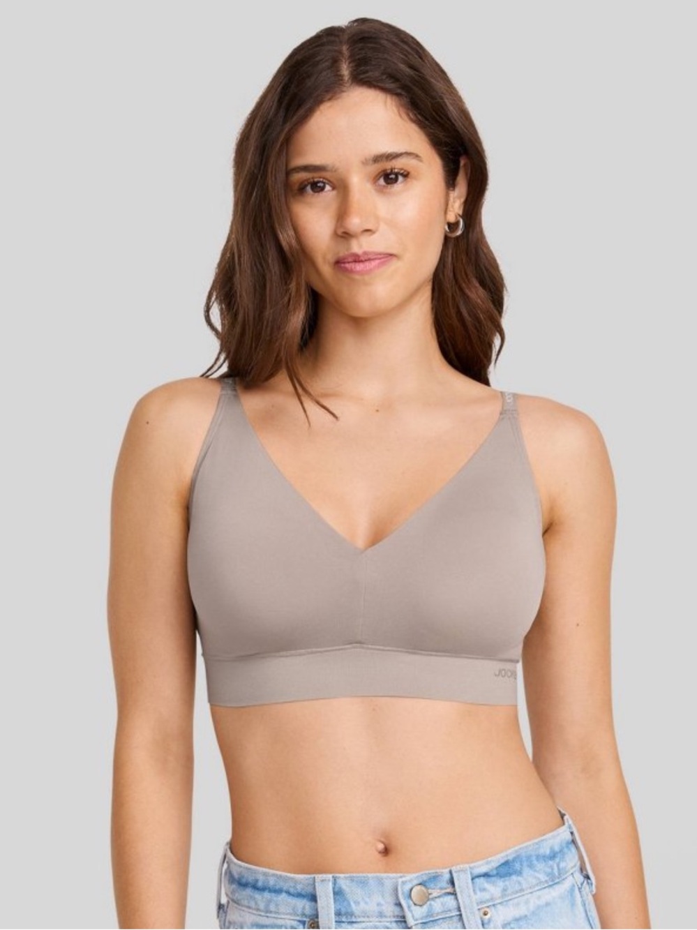 Jockey Generation Seamfree Light Lift Bralette Bra Convertible Gray Size Medium